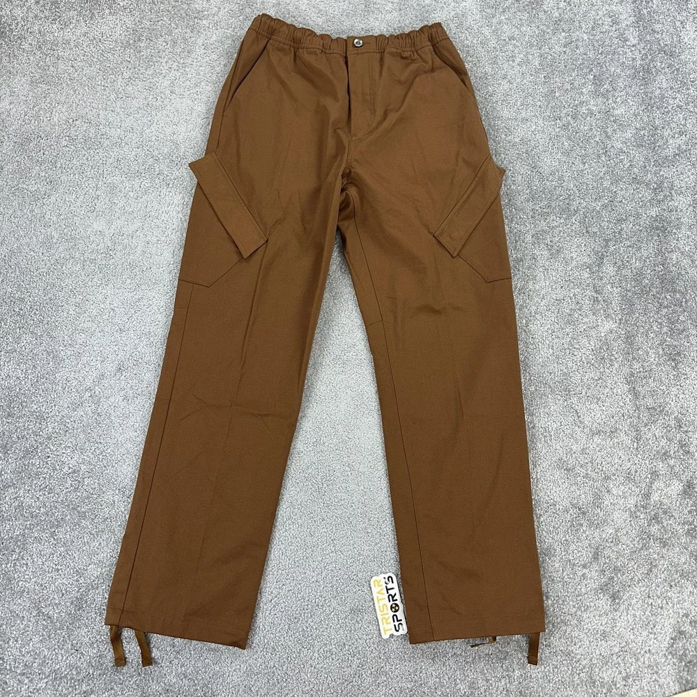 Jordan Cargo Pants Mens Medium Brown Stretch Drawcord Hem Utility FB7305-281